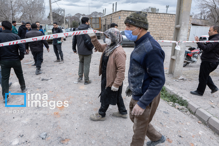 آثار حمله آمریکایی ـ صهیونی ‌در خانه‌های سازمانی راه‌آهن تبریز