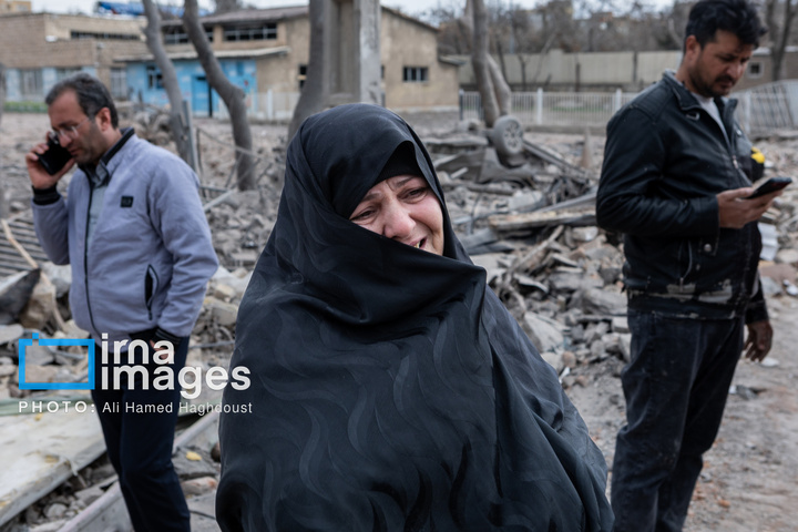 آثار حمله آمریکایی ـ صهیونی ‌در خانه‌های سازمانی راه‌آهن تبریز