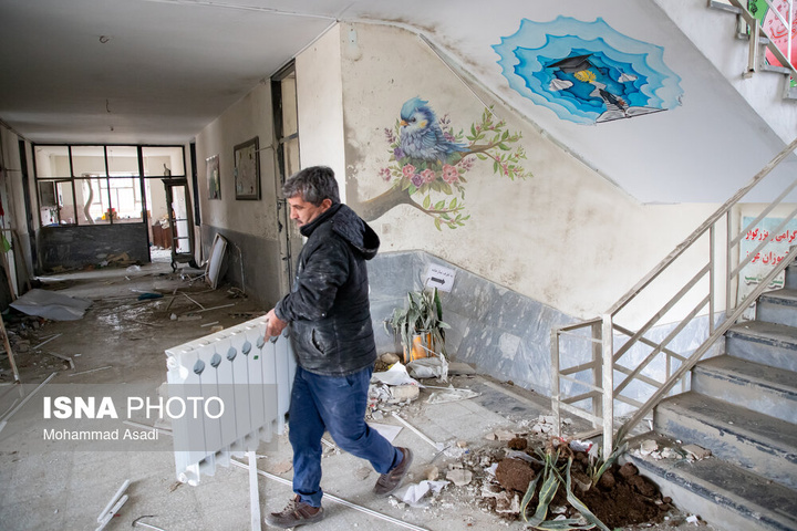 خسارات ناشی از تجاوز هوایی آمریکایی صهیونی به مدارس خمین