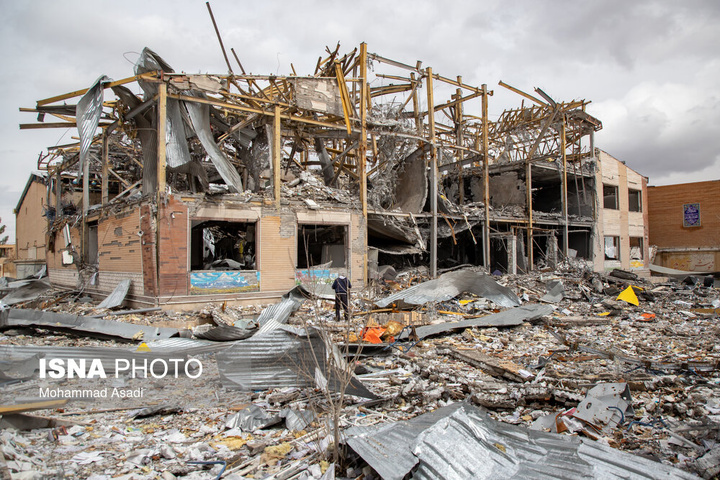 خسارات ناشی از تجاوز هوایی آمریکایی صهیونی به مدارس خمین