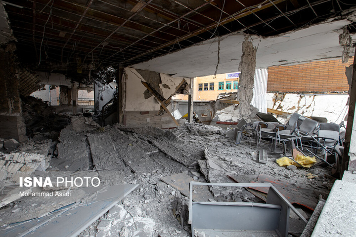 خسارات ناشی از تجاوز هوایی آمریکایی صهیونی به مدارس خمین