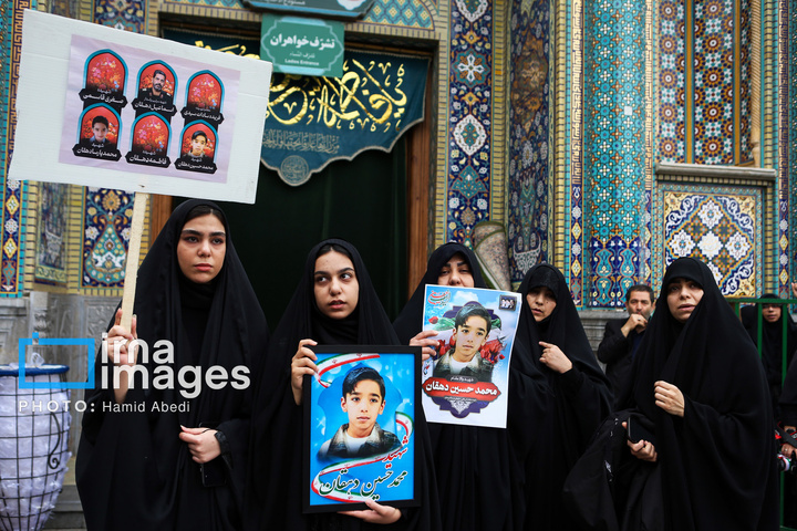 تشییع پیکر دانش‌آموز شهید در قم