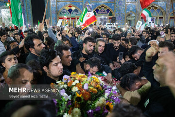 مراسم وداع با پیکر شهید مدافع امنیت پیام رجبی