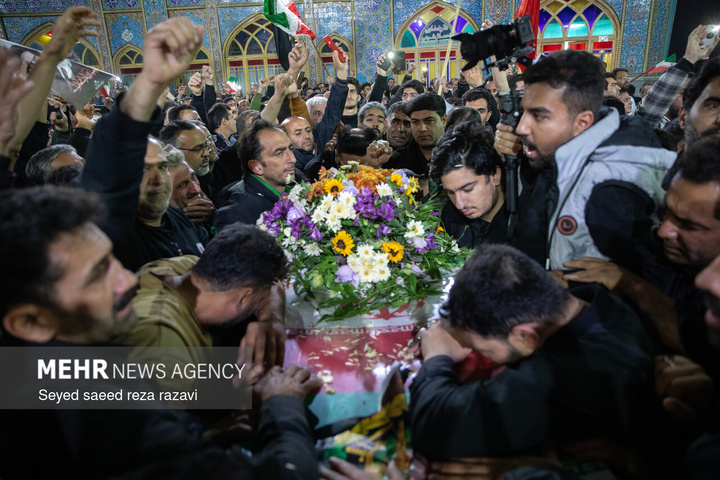 مراسم وداع با پیکر شهید مدافع امنیت پیام رجبی