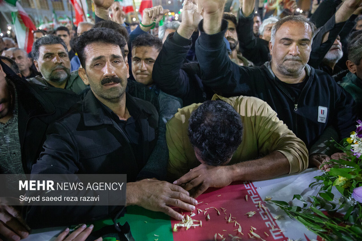 مراسم وداع با پیکر شهید مدافع امنیت پیام رجبی
