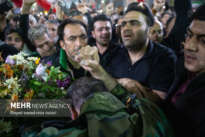 مراسم وداع با پیکر شهید مدافع امنیت پیام رجبی