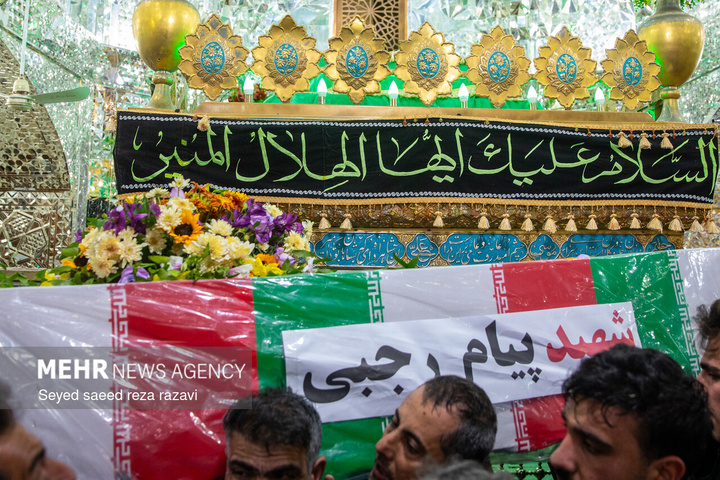 مراسم وداع با پیکر شهید مدافع امنیت پیام رجبی