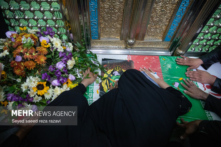 مراسم وداع با پیکر شهید مدافع امنیت پیام رجبی