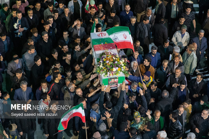 مراسم وداع با پیکر شهید مدافع امنیت پیام رجبی