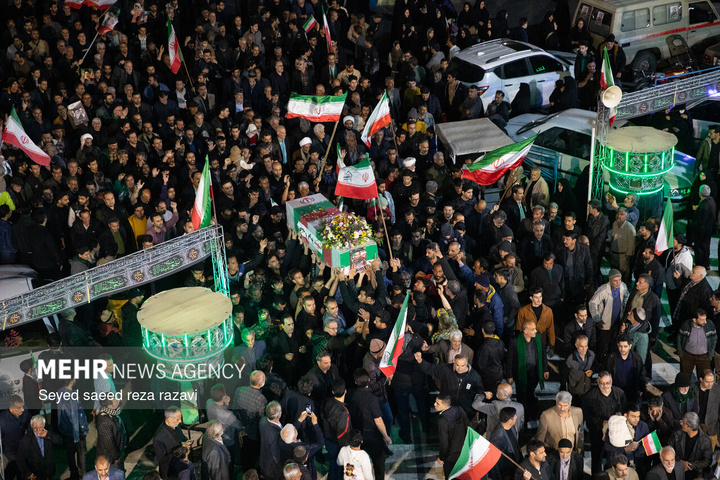 مراسم وداع با پیکر شهید مدافع امنیت پیام رجبی