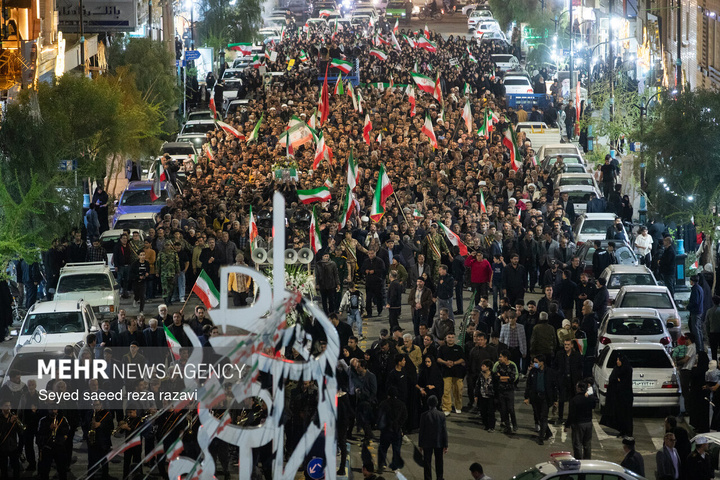 مراسم وداع با پیکر شهید مدافع امنیت پیام رجبی