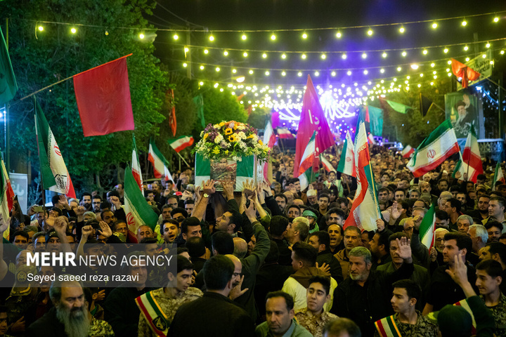 مراسم وداع با پیکر شهید مدافع امنیت پیام رجبی