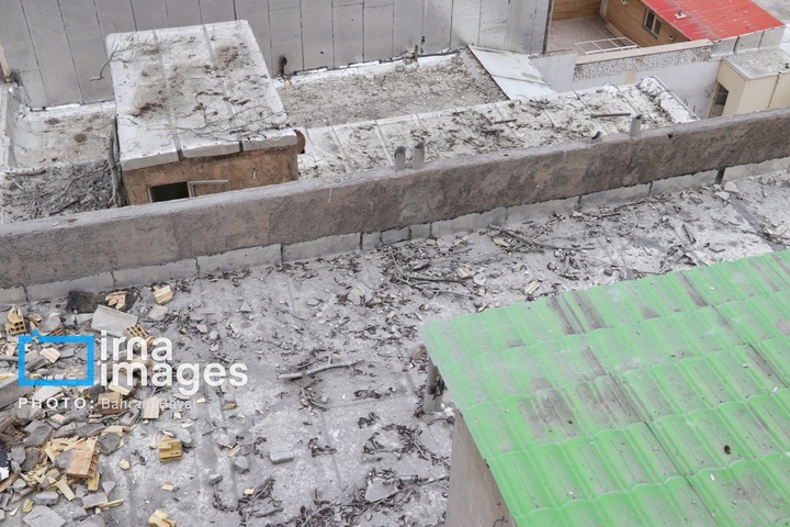 آثار حمله آمریکایی ـ صهیونیستی به خانه‌های مسکونی زنجان