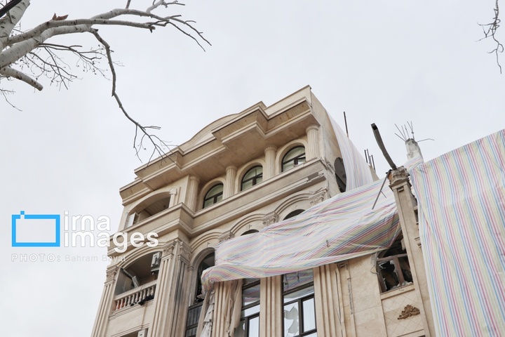 آثار حمله آمریکایی ـ صهیونیستی به خانه‌های مسکونی زنجان