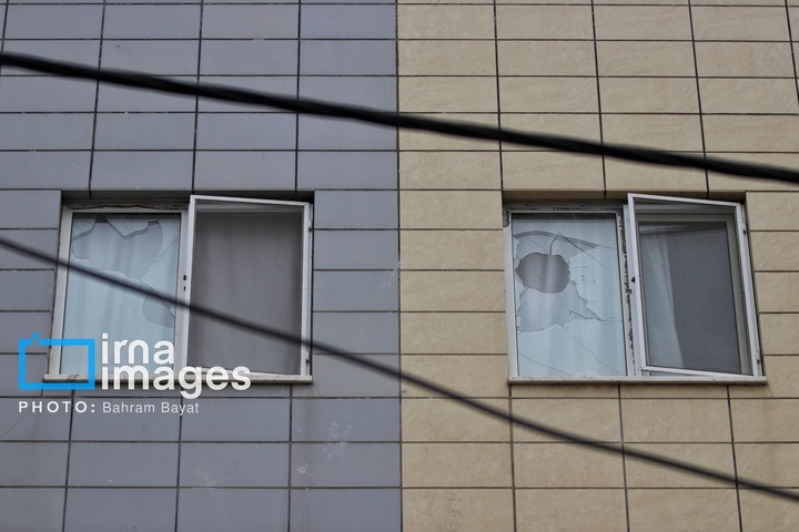 آثار حمله آمریکایی ـ صهیونیستی به خانه‌های مسکونی زنجان