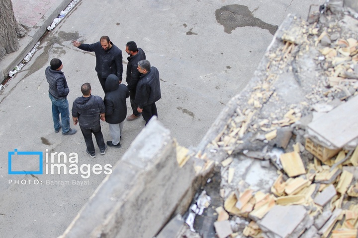 آثار حمله آمریکایی ـ صهیونیستی به خانه‌های مسکونی زنجان