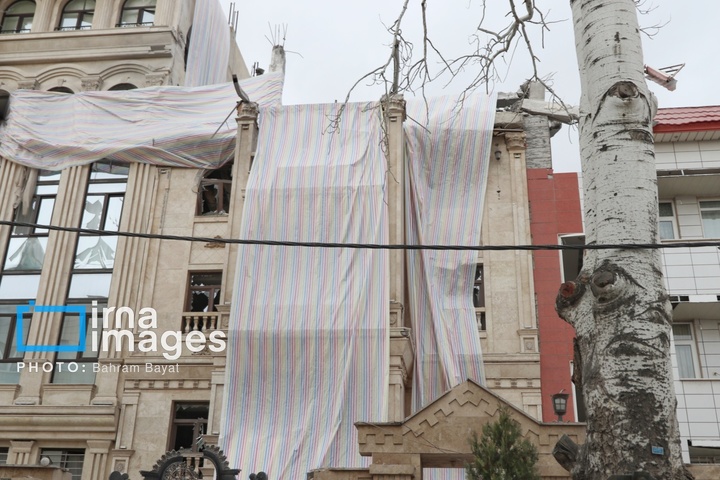 آثار حمله آمریکایی ـ صهیونیستی به خانه‌های مسکونی زنجان