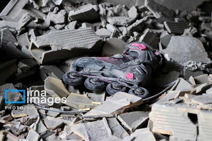 آثار حمله آمریکایی ـ صهیونیستی به خانه‌های مسکونی زنجان