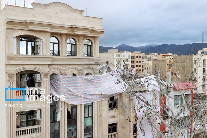 آثار حمله آمریکایی ـ صهیونیستی به خانه‌های مسکونی زنجان