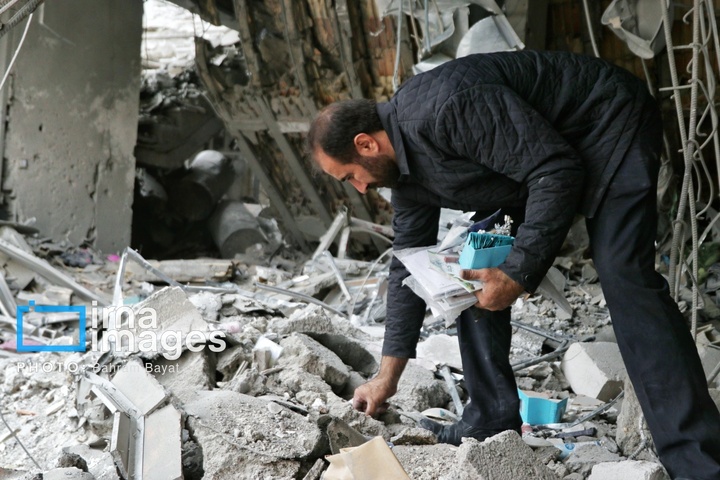 آثار حمله آمریکایی ـ صهیونیستی به خانه‌های مسکونی زنجان