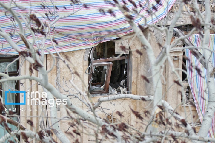 آثار حمله آمریکایی ـ صهیونیستی به خانه‌های مسکونی زنجان