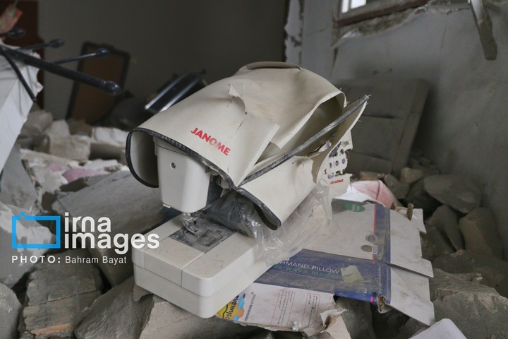 آثار حمله آمریکایی ـ صهیونیستی به خانه‌های مسکونی زنجان