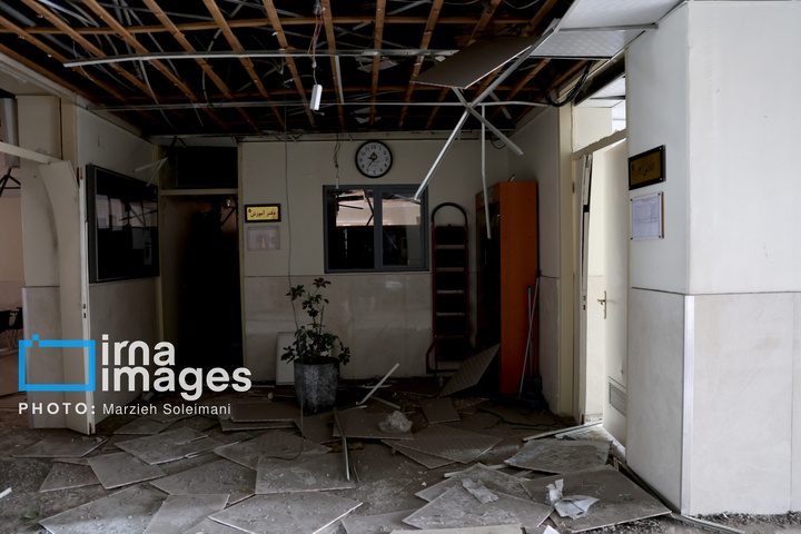 آثار حملات هوایی به دانشگاه علم و صنعت ایران