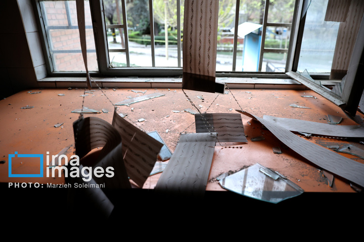 آثار حملات هوایی به دانشگاه علم و صنعت ایران