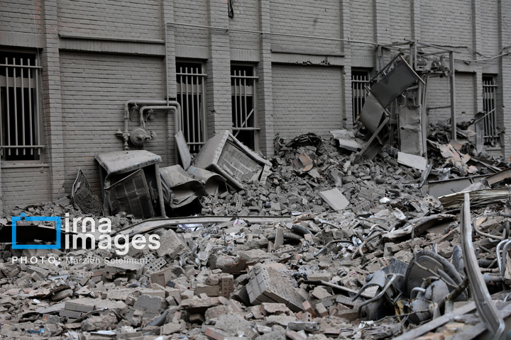 آثار حملات هوایی به دانشگاه علم و صنعت ایران