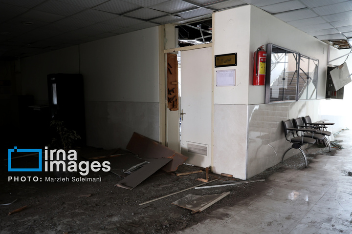 آثار حملات هوایی به دانشگاه علم و صنعت ایران