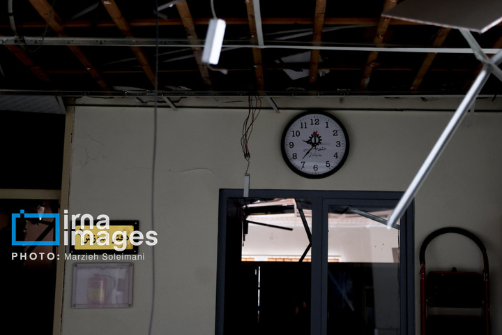 آثار حملات هوایی به دانشگاه علم و صنعت ایران