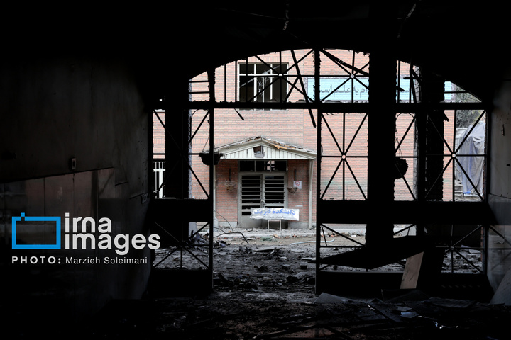 آثار حملات هوایی به دانشگاه علم و صنعت ایران