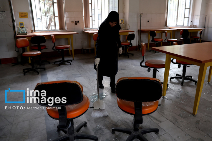 آثار حملات هوایی به دانشگاه علم و صنعت ایران