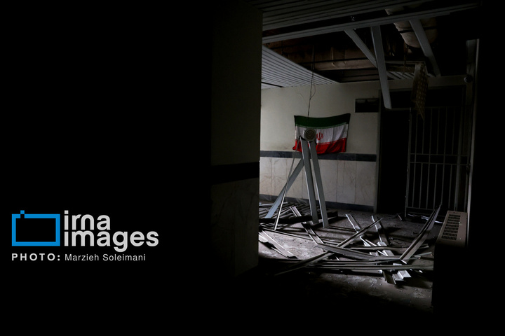 آثار حملات هوایی به دانشگاه علم و صنعت ایران