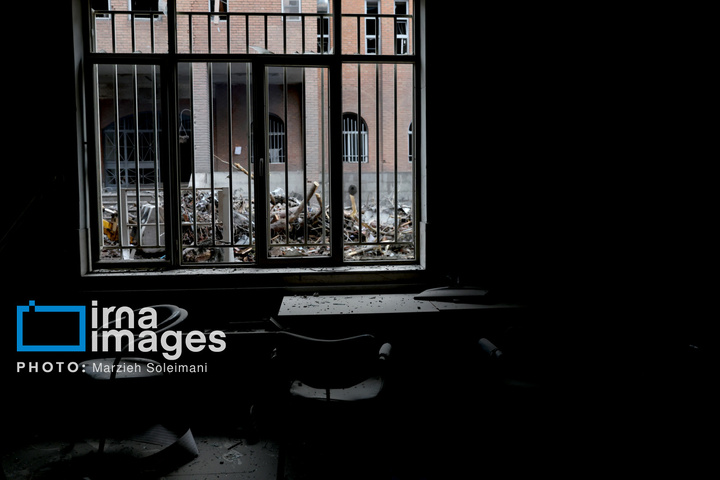 آثار حملات هوایی به دانشگاه علم و صنعت ایران