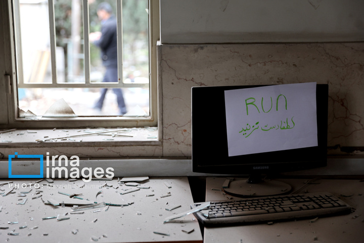 آثار حملات هوایی به دانشگاه علم و صنعت ایران