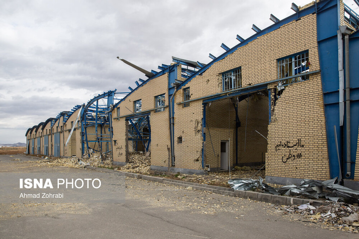 خسارات ناشی از تجاوز هوایی آمریکایی - صهیونی به موتورسیکلت سازی اطراف قم