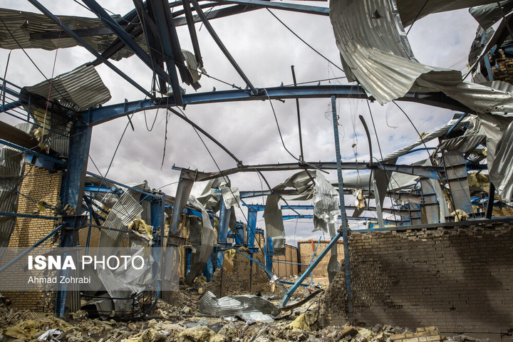 خسارات ناشی از تجاوز هوایی آمریکایی - صهیونی به موتورسیکلت سازی اطراف قم