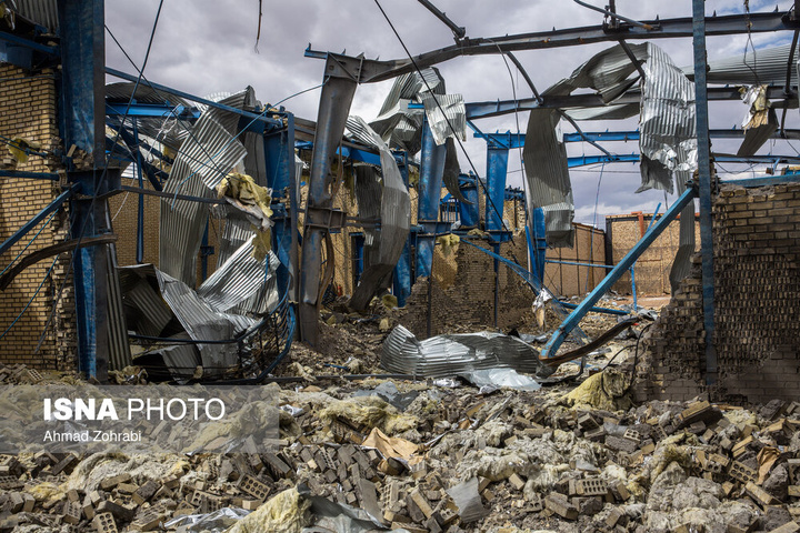 خسارات ناشی از تجاوز هوایی آمریکایی - صهیونی به موتورسیکلت سازی اطراف قم