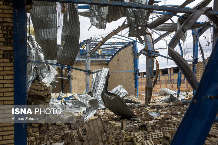 خسارات ناشی از تجاوز هوایی آمریکایی - صهیونی به موتورسیکلت سازی اطراف قم