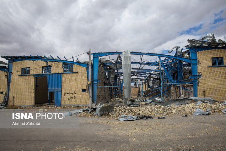 خسارات ناشی از تجاوز هوایی آمریکایی - صهیونی به موتورسیکلت سازی اطراف قم