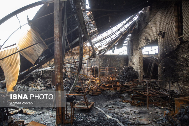 خسارات ناشی از تجاوز هوایی آمریکایی - صهیونی به موتورسیکلت سازی اطراف قم