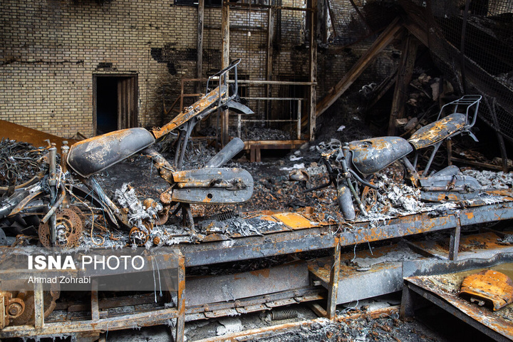 خسارات ناشی از تجاوز هوایی آمریکایی - صهیونی به موتورسیکلت سازی اطراف قم