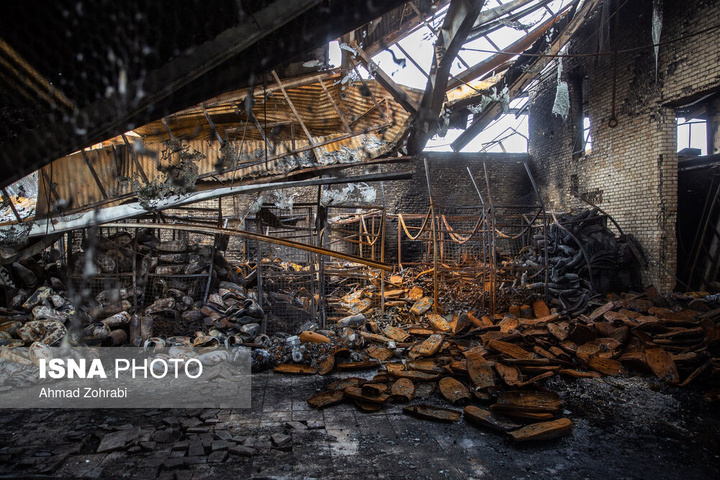 خسارات ناشی از تجاوز هوایی آمریکایی - صهیونی به موتورسیکلت سازی اطراف قم