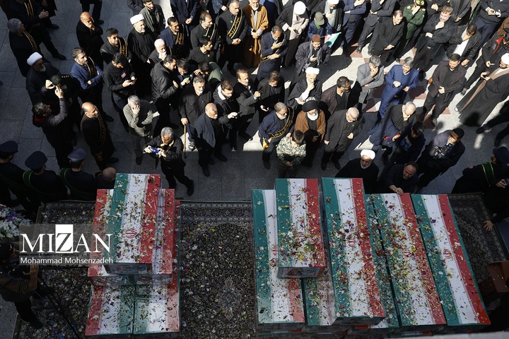 تشییع پیکر ۱۷ شهید حملات دشمن صهیونی آمریکایی - قم
