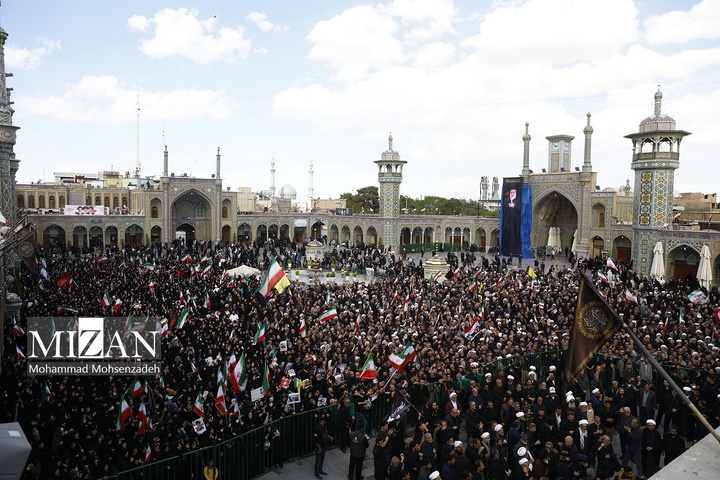 تشییع پیکر ۱۷ شهید حملات دشمن صهیونی آمریکایی - قم