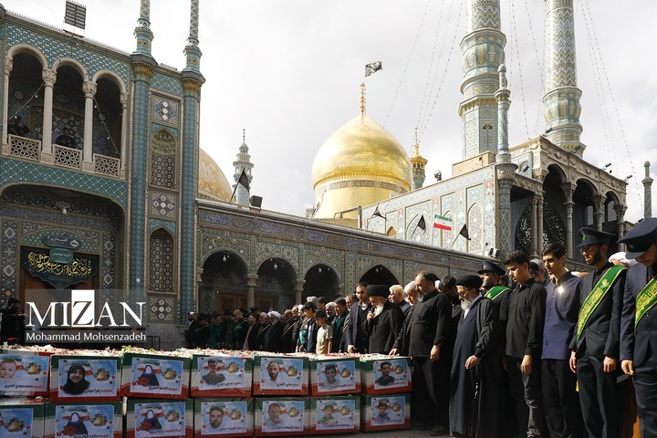 تشییع پیکر ۱۷ شهید حملات دشمن صهیونی آمریکایی - قم