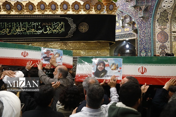 تشییع پیکر ۱۷ شهید حملات دشمن صهیونی آمریکایی - قم