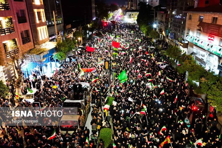 تجمع شبانه مردم در حمایت از مدافعان وطن - بابل