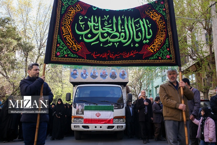 مراسم تشییع خانواده شهیدان شادکامی